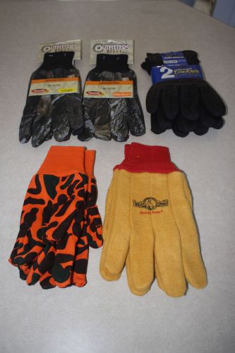 lot of 6 pair assorted mens work gloves