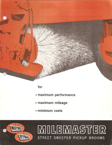Equipment Brochure - Wayne Rynal - Milemaster Street Sweeper Broom 1963 (E1411)