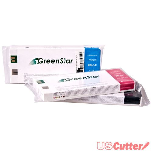 Greenstar cyan solvent digital printing ink 440ml esl3-4c - roland replacement for sale