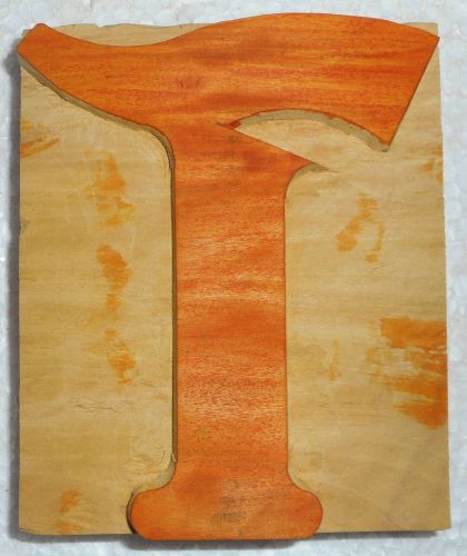 Letterpress Letter &#034;T&#034; Wood Type Printers Block Typography Collection.B974