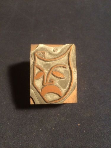 VINTAGE LETTERPRESS | THEATER MASK TRAGEDY | PRINT BLOCK