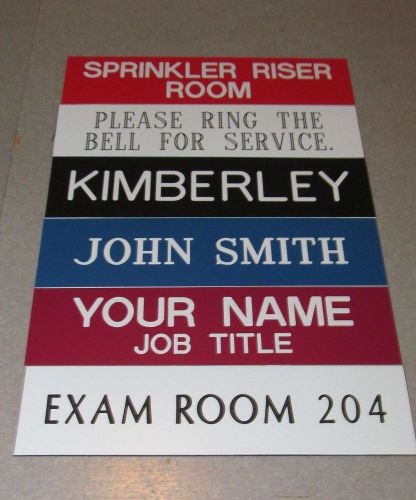 Custom Engraved Plastic Desk or Wall Name Plates : 2&#034;x8&#034; - Best Deal