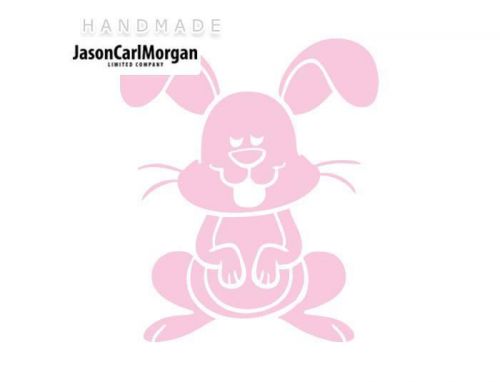JCM® Iron On Applique Decal, Bunny Soft Pink