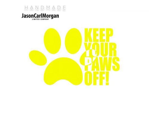 JCM® Iron On Applique Decal, Dog Paws Neon Yellow