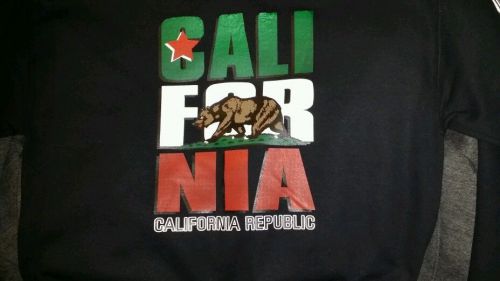 CALI / CALIFORNIA REPUBLIC w/ Bear 3 PK 9x12 RED AND GREEN HEAT PRESS TRANSFERS