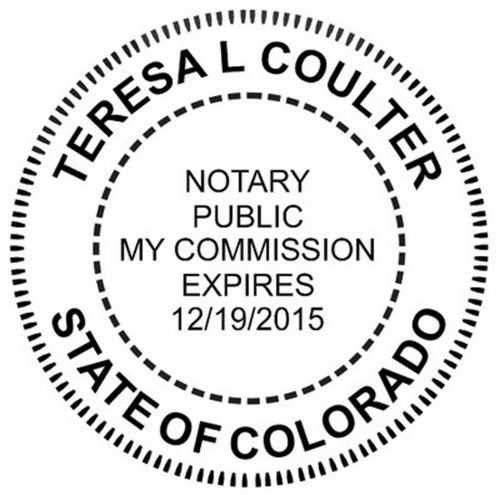 For COLORADO NEW Round Self-Inking NOTARY SEAL RUBBER STAMP
