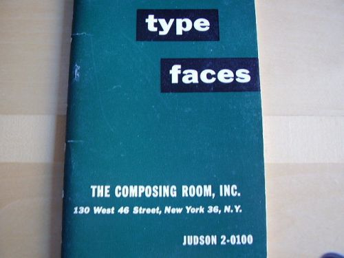 Type Face Sample Book-Type Faces-The Composing Room, Inc. 1953