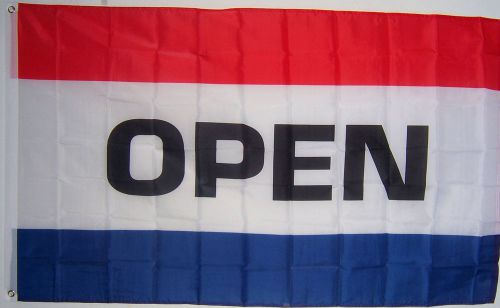 NEW 3 FT x 5 FT OPEN BUSINESS SIGN BANNER FLAG au