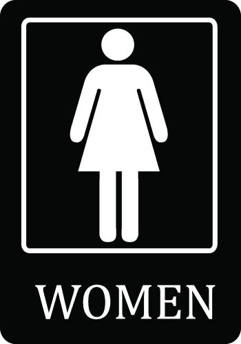 Black Women Bathroom Sign New USA Made Restroom Signs Single Store / School New