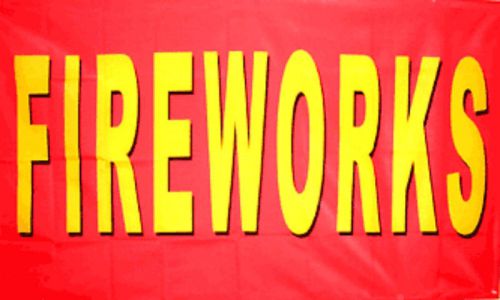 Fireworks Flag 3&#039; X 5&#039; Fire Works Banner Outdoor Indoor R/Y (3 PACK) three