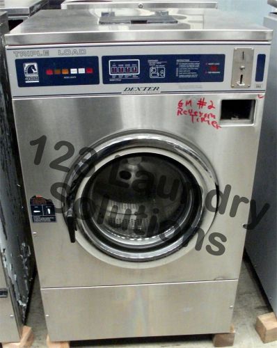 Dexter triple load front load washer 208-240v stainless steel wcl25aa used for sale