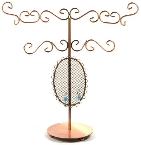 Copper Color Earring Stand, Necklace Holder Bracelet Organizer Jewelry Display