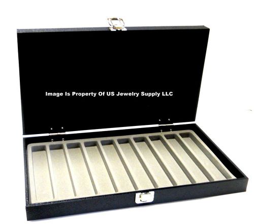 12 Solid Top Lid Grey 10 Slot Jewelry Organizer Display Cases