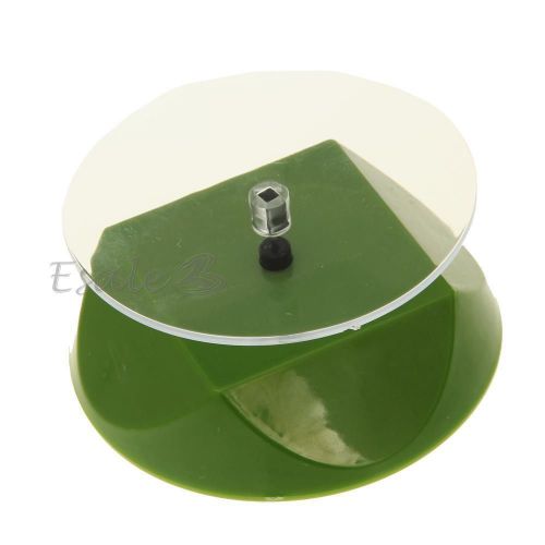 Battery Powered Rotating Jewelry Bracelet Wrist Watch Display Stand Plate Green