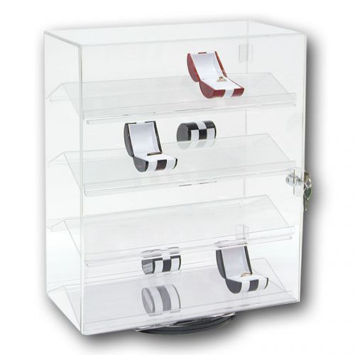 ROTATING ACRYLIC DISPLAY CASE COUNTER TOP DISPLAY CABINET SHOWCASE DISPLAY STAND