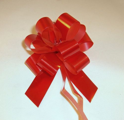 30 Red Christmas or Thanksgiving Pull Bows 3&#034;