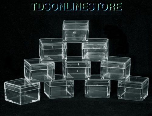 SQUARE CLEAR ACRYLIC GEM BOXES 50 QTY