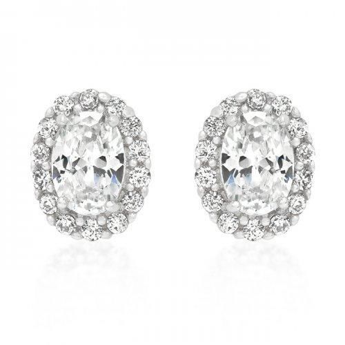 Clear Stone Estate Earrings Icon Bijoux