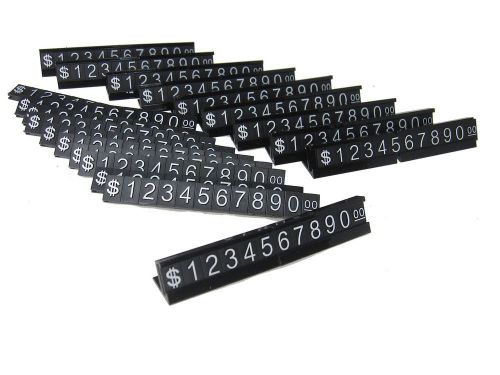White on black base adjustable price display tag label 192 cubes, 16 base for sale