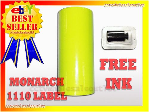 FLUORESCENT YELLOW LABEL FOR MONARCH 1110 PRICING GUN 1 SLEEVE=16ROLLS