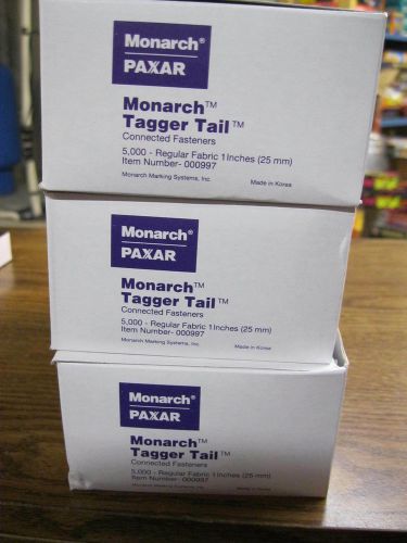 Monarch Paxar Tagger Tail 15000 Regular Fabric 1&#034; inch 000997 3 Boxes=15000!