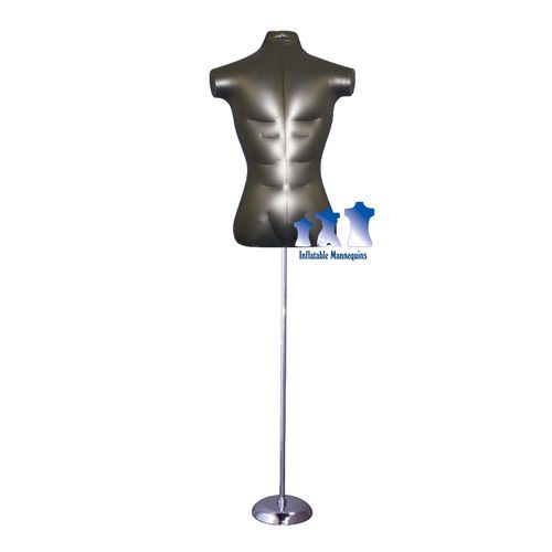 Inflatable Male Torso, with MS1 Stand, Black