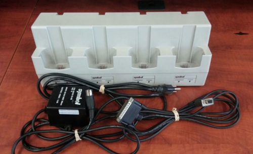 Symbol CRD3100-4000 4-Bay Cradle Charger PDT 3100 Power Supply and Data Cable