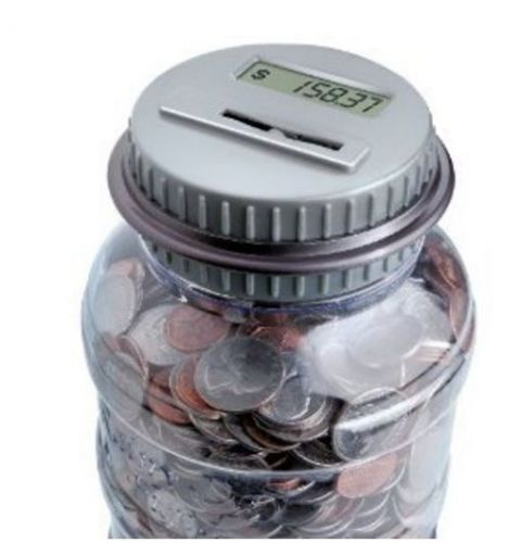 Shift 3 Auto-count Digital Coin Bank - Automatically Totals up Your Savings - Wo
