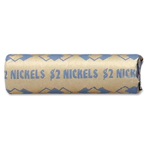 Preformed Tubular Coin Wrappers, Nickels, $2, 1000 Wrappers/Carton