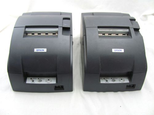 2x Epson TM-U220PD Dot Matrix Parallel Receipt Printer M188D No Ribbon