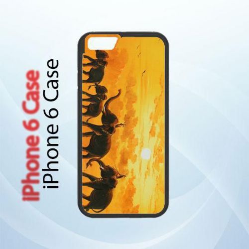 iPhone and Samsung Case - Art Sunset Family Elephant Run