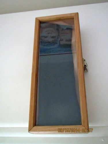 Wood display box / case 15 1/2&#034; x 3 3/4&#034; x 8 for sale