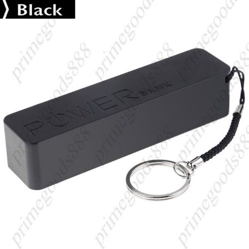 2600 Plastic Mobile Power Bank External Power Charger USB Free Shipping Black
