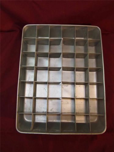 Vintage oversized aluminum ice cube freezer tray~metal silver old double large for sale