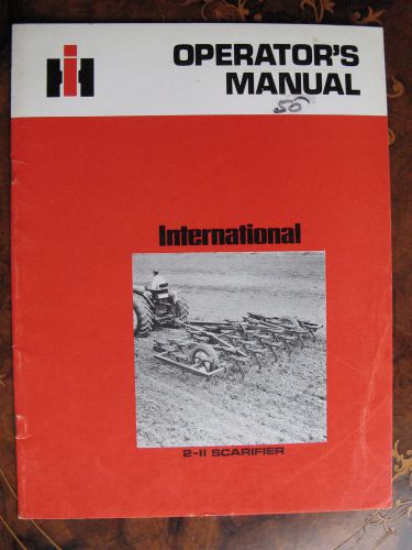 International 2 - 11 Scarifier  Operators Manual
