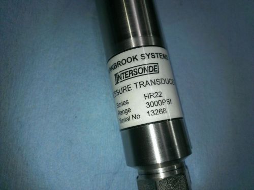 BARNBROOK SYSTEMS, PRESSURE TRANSDUCER, SERIES:HR22, 3000PSI, S# 13268