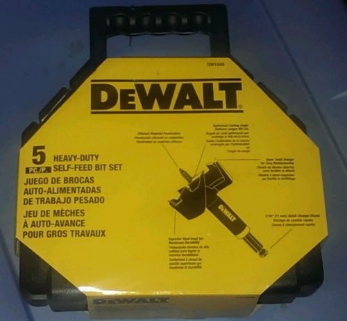 DEWALT 5pc Next Generation Self-Feed Bit Kit DW1648 NEW