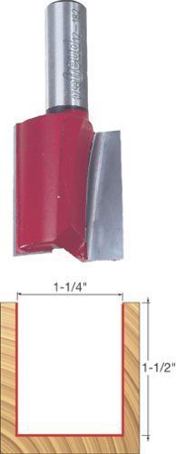 Freud 12-182 1-1/4-Inch Diameter by 1-1/2-Inch Double Flute Straight Router Bit