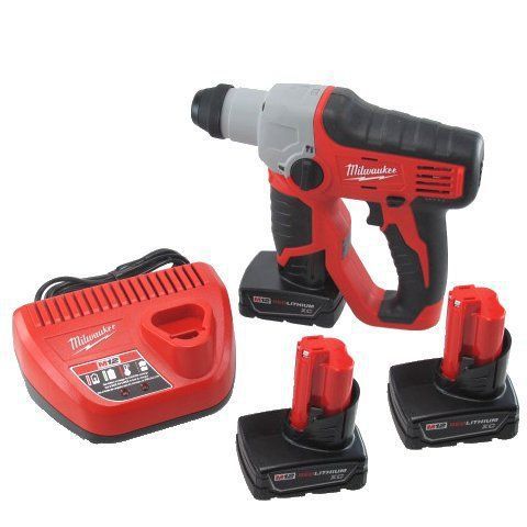 Milwaukee 12 volt sds rotary hammer kit with 2 batteries for sale