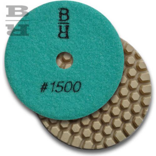 Buddy rhodes 4&#034; 1500 grit dry dhex concrete countertop wet dry polishing pad 6mm for sale