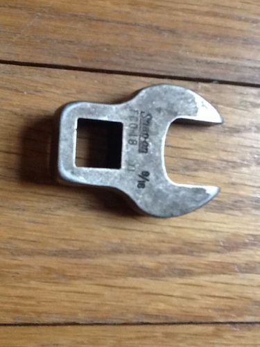 SNAP-ON FC018,Wrench, Crowfoot, Open End, 9/16, 3/8&#034; drive