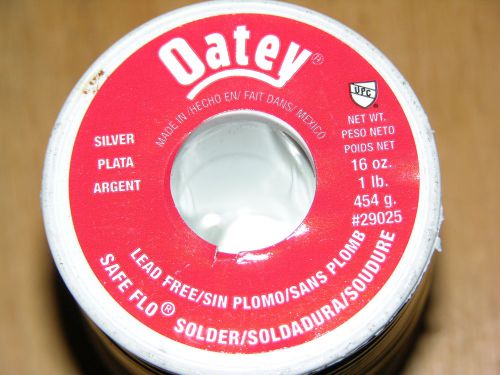 Oatey silver solder #29025.  1 pound spool.  lead free.  new and unused. for sale