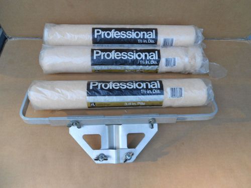 Adjustable Husky 7498 Paint Roller Frame with 3 18&#034; 1 1/2 Dia, 3/4 nap Covers