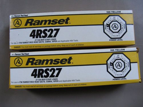 200 ramset 4rs27 powder load strip 0.27 caliber, #4 yellow for sale