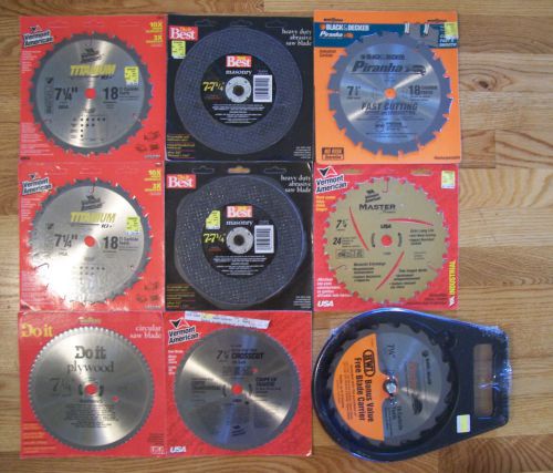 8 saw blades and 2 masonry- american vermont, black and decker, do it best. new! for sale