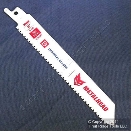 Imperial 6&#034; metalhead bi-metal reciprocating 8 tpi cutting saw blade ibm68 for sale