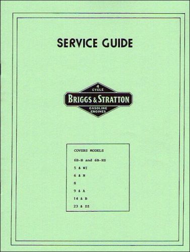1950s GUIDE to Servicing BRIGGS &amp; STRATTON Engines - reprint