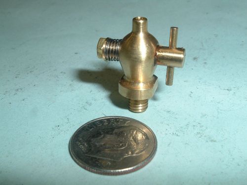Mini model hit and miss gas engine brass unspouted drain valve 10-32 thread new! for sale