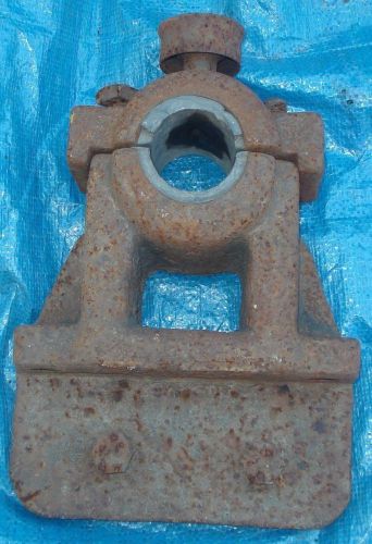 Bh767 antique vtg hit miss line shaft flat belt bracket hanger cast iron for sale