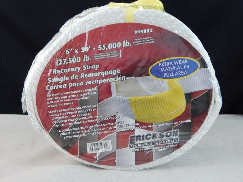 NEW ERICKSON 6&#034; X 30&#039; RECOVERY STRAP 27,500 MAX WT 55,000 BREAK STRENGTH #59802